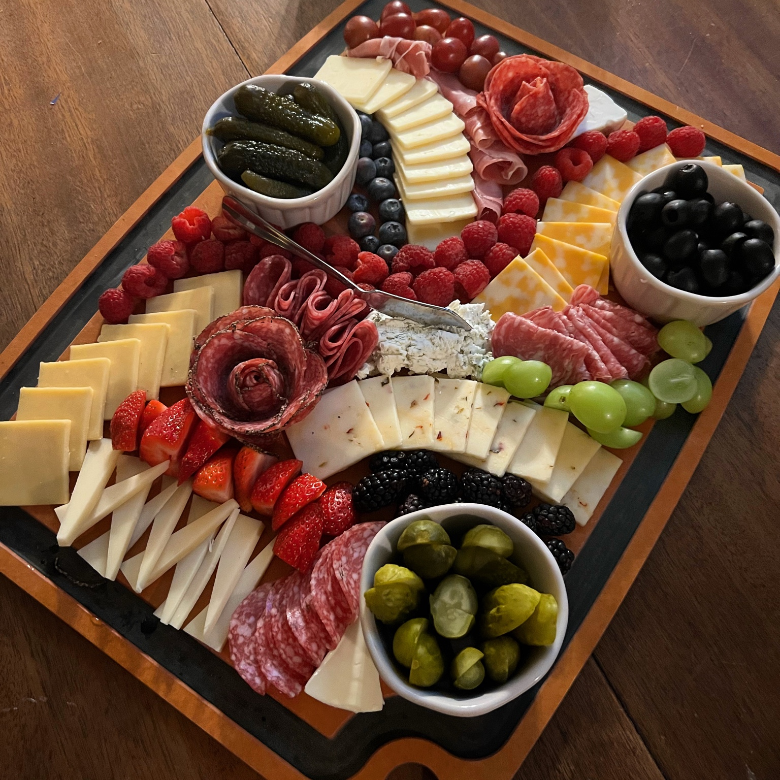 Intimate charcuterie board