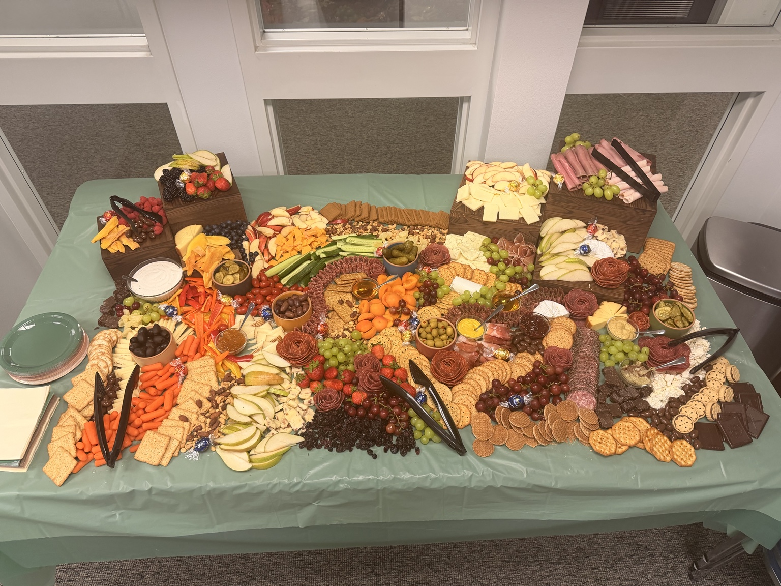 Large colorful grazing spread